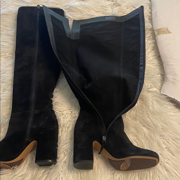 Franco Sarto Black Over the Knee Suede Boots size 7.5 BNWOT see all photos - Picture 8 of 16